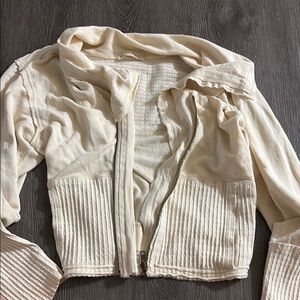 Cream Zip-Up Jacket